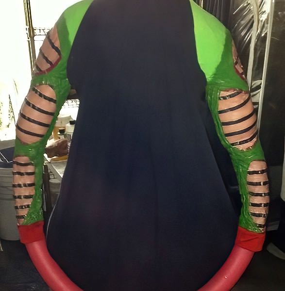 Latex and thermal glue on arms