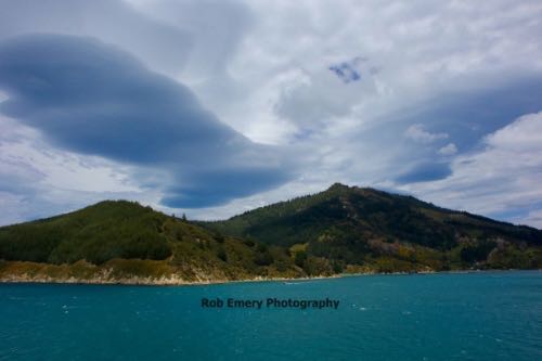 south island as seen from ferry